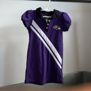 NFL Baltimore Ravens Purple and Black Kids Polo Dress